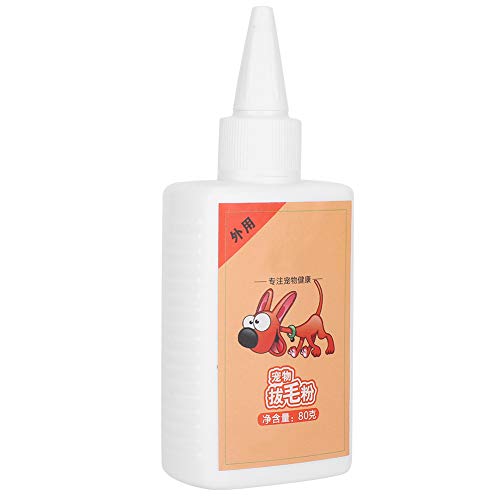 01 Polvo para el oído de Perro, fácil de Usar Polvo para desplumar para Mascotas Sin Dolor con Polvo de Talco Natural para depilar el Pelo para Perros