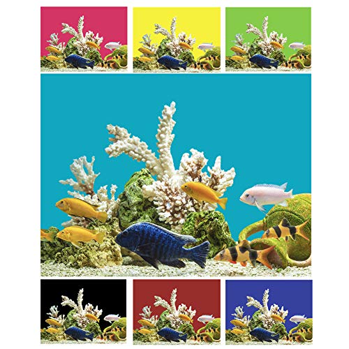 1 metro de fondo para acuario, terrario, lámina trasera autoadhesiva, corte monocolor, accesorio para póster (60 cm, lavanda)