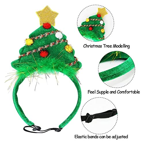 1 pieza de diadema navideña con temática navideña, decoración navideña para gatos, perros, disfraces navideños, diadema para disfraz, ideal para samoyedo, bulldog, dálmata