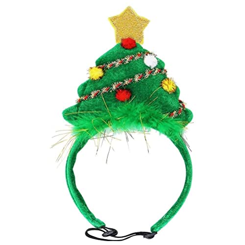 1 pieza de diadema navideña con temática navideña, decoración navideña para gatos, perros, disfraces navideños, diadema para disfraz, ideal para samoyedo, bulldog, dálmata