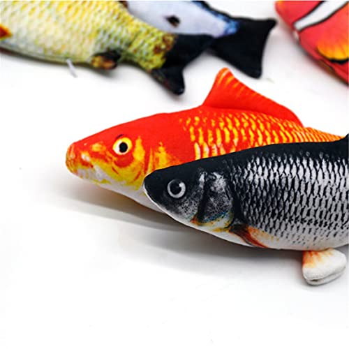 1 pieza de simulación eléctrica para saltar Red de peces Simulación de peces rojos Peces eléctricos Juguete para mascotas Peces de peluche Juguetes para niños - Multicolor Carassius Auratus
