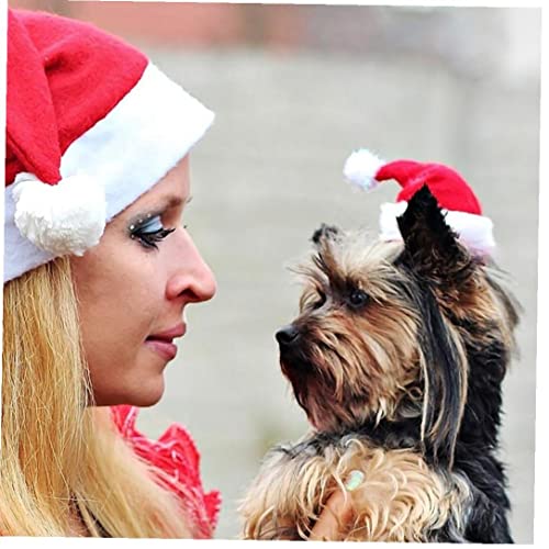 1 Unid Gato Navidad Santa Sombrero Navidad Headwear Puppy Kitten Cosplay Disfraz Accesorios para Pequeño Pet Cat Dog