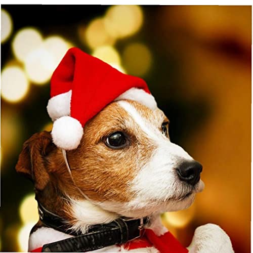 1 Unid Gato Navidad Santa Sombrero Navidad Headwear Puppy Kitten Cosplay Disfraz Accesorios para Pequeño Pet Cat Dog
