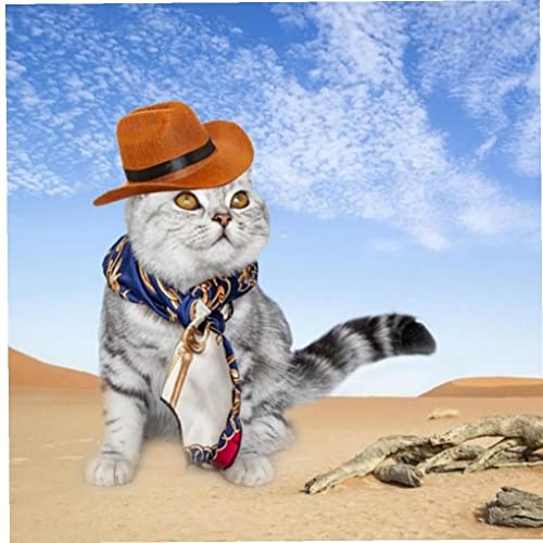 1 Unid Hombre Petría Difícil para Dog Cat Cat Westero Cowboy Hat Photo Propo Univer Universal Dog ??capor para Fiesta Salida