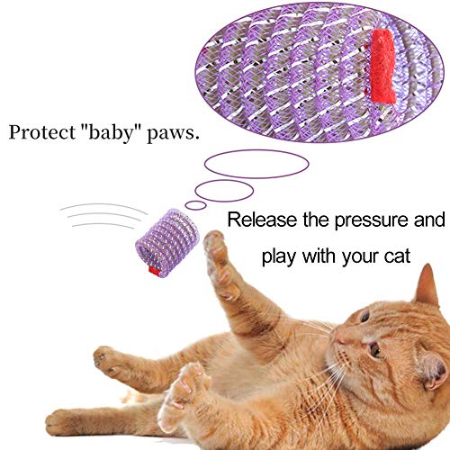 10 pcs Juguete Colorido del Gato Primavera Muelles en Espiral de Plástico para Gato Gatito Mascotas Novedad Regalo