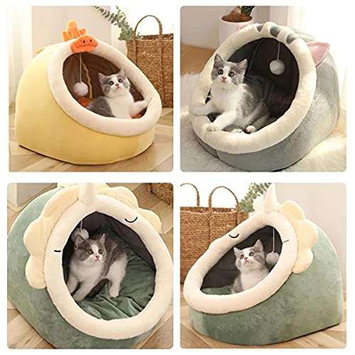 100% Algodón Casa Castillo Colgante Juguete Cálido Cesta para Mascotas Cojín Acogedor Gatito Tumbona Tienda de campaña para gatos Tienda de campaña para perros pequeños - British Shorthair, S (31X30