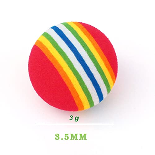 12 Piezas Bola de Gato Mascotas, 3.5cm Gatitos Perros Juguete Colorido Bola Doméstico Pelotas Espuma ,Animal Juego Entrenamiento Interactivo Bola