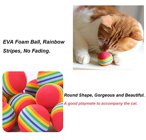 12 Piezas Bola de Gato Mascotas, 3.5cm Gatitos Perros Juguete Colorido Bola Doméstico Pelotas Espuma ,Animal Juego Entrenamiento Interactivo Bola