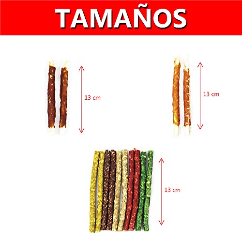 122 Unidades de Snacks y Palitos Dentales para Perros - Chuches para Perros Medianos y Grandes - 1000 g