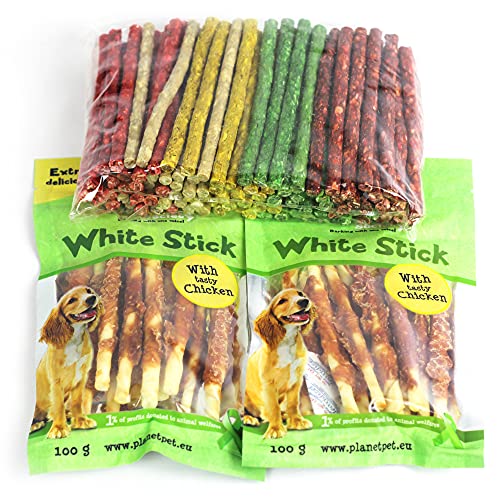 122 Unidades de Snacks y Palitos Dentales para Perros - Chuches para Perros Medianos y Grandes - 1000 g