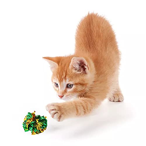 14 piezas Crackle Light Safe Interactive Fun Play Toys y Cat Spring Toys Conveniente para mascotas para llevar y entretener juguetes para gatos