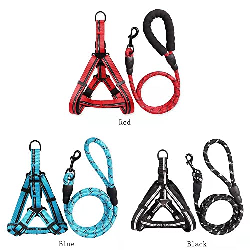 1.5M de largo entrenamiento resistente duradero reflectante fuerte arnés para perros Correa para mascotas Correa para perros Correas de cuerda de nylon (rojo)
