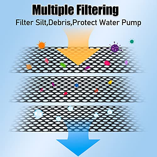 16 Filtros de Espuma de Fuente de Mascotas Filtro de Espuma Negro de Esponja Redonda Filtro de Repuesto de Fuente de Gato Mascota para Fuente de Acero Inoxidable de Gatos de 2,5 L/ 84 oz