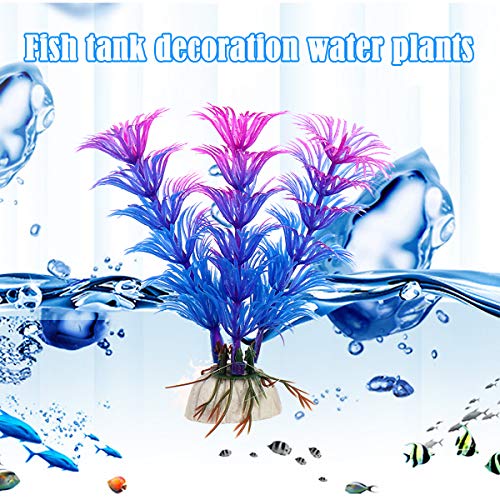 17 Piezas Plantas Artificiales Acuario, Plantas Verdes de Acuario de Plástico, Decoración para Peceras para Decoración de Peces, Aquatic Plants, Vivid Simulación Vegetal Criatura Acuario Paisaje