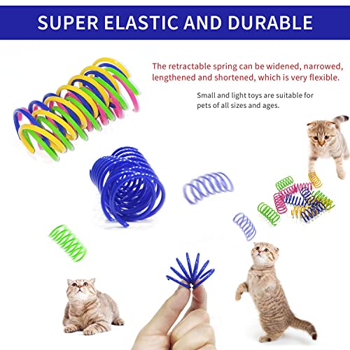 18 Coloridos Juguetes de Primavera para Gatos, Juguetes interactivos para Mascotas, Matar el Tiempo, Entrenar con Saltos, Mantenerse Saludable
