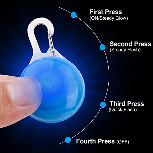 2 Collar LED Perro, Luz Collar Luminoso Perro, Pet Cat Dog Collar Light Luces de Seguridad Luminoso Impermeable para Mascotas por Caminar por la Noche con 3 modos intermitentes, Azul