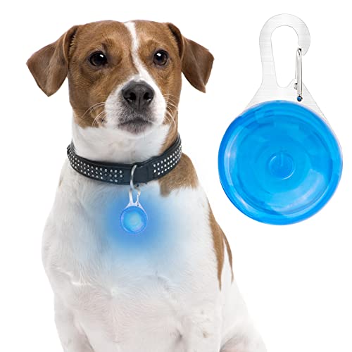 2 Collar LED Perro, Luz Collar Luminoso Perro, Pet Cat Dog Collar Light Luces de Seguridad Luminoso Impermeable para Mascotas por Caminar por la Noche con 3 modos intermitentes, Azul