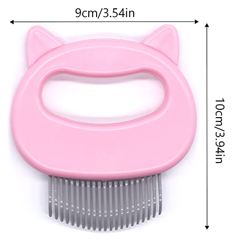 2 Pcs Peine para Masajes para Gatos,Cepillo de Aseo para Gatos y Perros, Peine para Mascotas para Masaje Relajante,for Depilación y Limpieza, Peinado, Cepillo del Gato (rosa/azul)