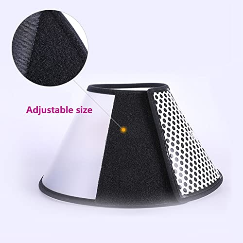 2 Piezas Collares Conos Protectores, Ajustable Cono Mascotas Protector Heridas Anti-Mordida Anti-Lamido Curación, Collar Plástico Perros Gatos (L)