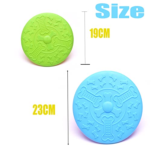 2 Piezas Frisbee de Perro, Frisbees para Perros, Frisbee de Goma, Disco Volador para Perros, Juguete Volador para Perros, Juguete Frisbee para Perros, Ideal para Entrenar, lanzar, atrapar y Jugar