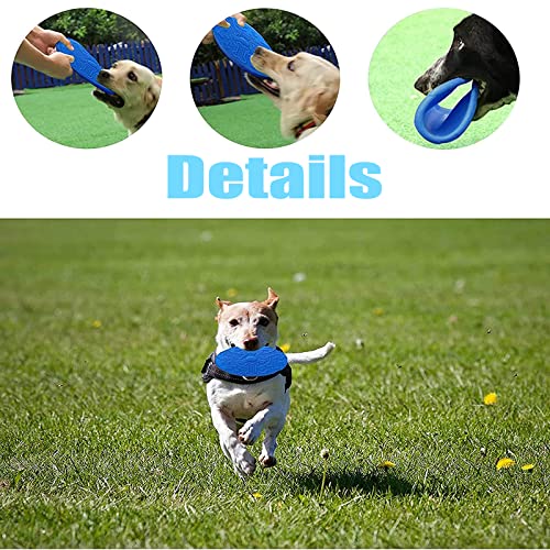 2 Piezas Frisbee de Perro, Frisbees para Perros, Frisbee de Goma, Disco Volador para Perros, Juguete Volador para Perros, Juguete Frisbee para Perros, Ideal para Entrenar, lanzar, atrapar y Jugar