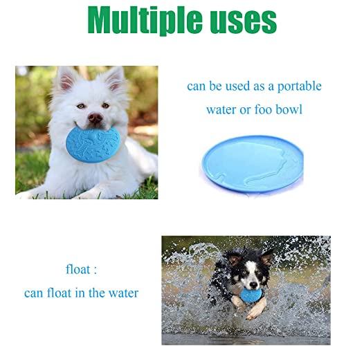 2 Piezas Frisbee de Perro, Frisbees para Perros, Frisbee de Goma, Disco Volador para Perros, Juguete Volador para Perros, Juguete Frisbee para Perros, Ideal para Entrenar, lanzar, atrapar y Jugar