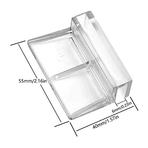 20 Piezas Soporte de Pecera Clips, Soporte de Cubierta para Acuario de Tanque de Peces,Soporte de Acrílico, Clips de Tapa Universal Multifuncionales,Adecuados para Vidrio de 5-6 mm, Transparente