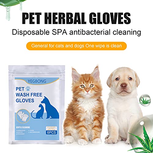 24pcs Pet No Washing Glove, Pet Grooming Glove, Cleaning Massage Gloves, Safe and Functional - Pet Disposable Gloves Cats Dogs Bath Supplies
