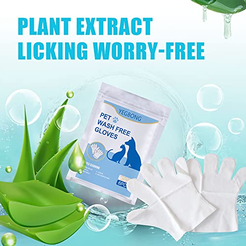 24pcs Pet No Washing Glove, Pet Grooming Glove, Cleaning Massage Gloves, Safe and Functional - Pet Disposable Gloves Cats Dogs Bath Supplies
