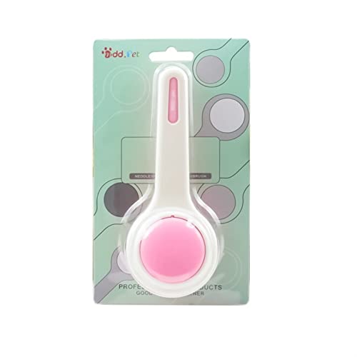 2pcs Color de contraste Peine de PET, gatos y perros Cepillo for eliminar el peine de la aliminación de cabello for eliminar el cabello flotante, un pincel de aseo de autolimpieza con un solo clic for
