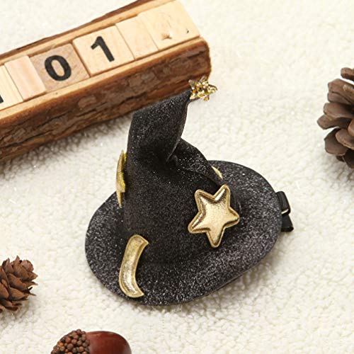 3 clips para sombrero de bruja de Halloween, horquilla pequeña doblada Hatn Barrette fiesta tocado de Halloween disfraz para niños adultos color al azar