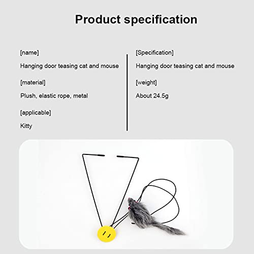 3 juguetes interactivos de plumas de gato, juguete para gatos, cuerda retráctil para puerta colgante autoexcitada, para gatos, suministros para gatos y gatos