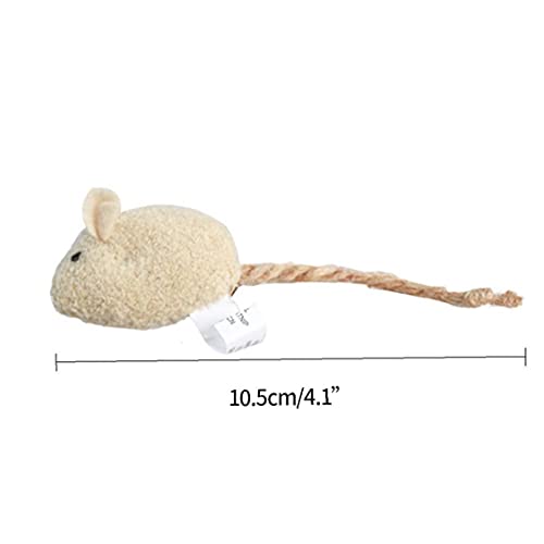 3 Piezas De Juguete del Ratón del Gato - Gato De Juguete Interactivo Y Hierba Gatera Juguete con Ratón Real De Sonido Electrónico Catnip Juguetes para Gatos Juguetes para Gatos De