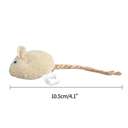 3 Piezas De Juguete del Ratón del Gato - Gato De Juguete Interactivo Y Hierba Gatera Juguete con Ratón Real De Sonido Electrónico Catnip Juguetes para Gatos Juguetes para Gatos De