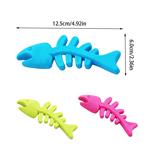 3 unidades de juguete para perros con dientes en forma de espina de pez, resistente a mordeduras para mascotas, juguetes para masticar para cachorros Teddy Golden Retriever Labrador