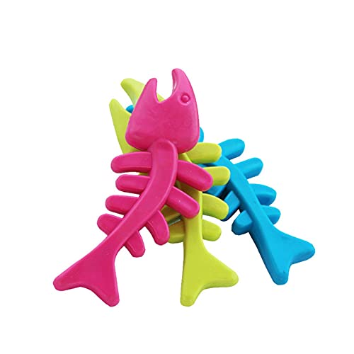 3 unidades de juguete para perros con dientes en forma de espina de pez, resistente a mordeduras para mascotas, juguetes para masticar para cachorros Teddy Golden Retriever Labrador