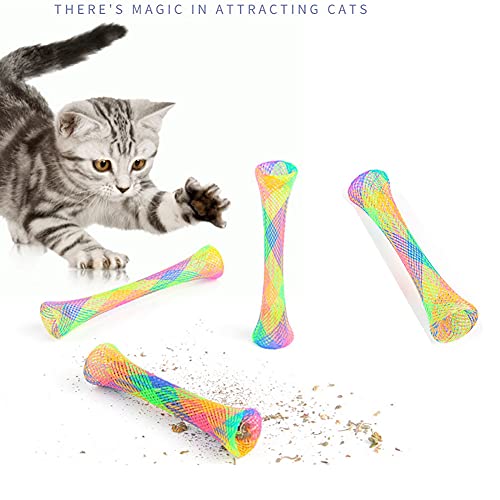 30 Pcs Juguete para Gatos en Espiral,Muelles Gato,Gato de Primavera Juguetes,Muelles en Espiral de Plástico,Muelle Colorido Juguete para Gato,Juguete Interactivo,Gatito Mascotas Regalo de Novedad (2)