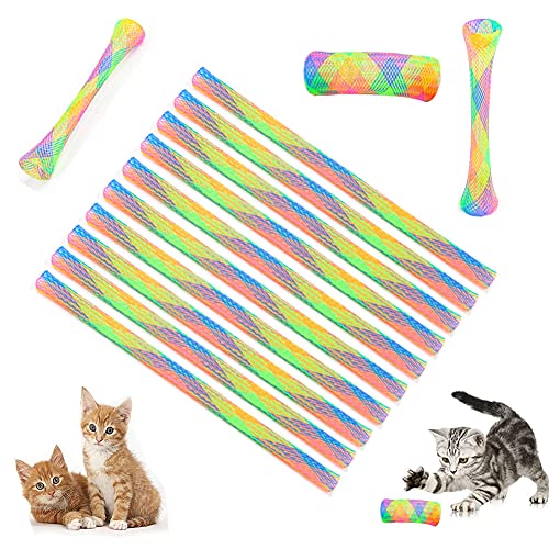 30 Pcs Juguete para Gatos en Espiral,Muelles Gato,Gato de Primavera Juguetes,Muelles en Espiral de Plástico,Muelle Colorido Juguete para Gato,Juguete Interactivo,Gatito Mascotas Regalo de Novedad (2)