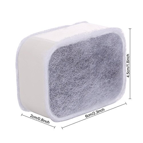 4 filtros de carbón activado y 1 filtro de espuma para dispensador de agua para mascotas, sin BPA