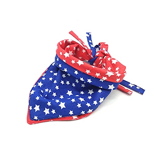4 º Bandanas Perro De Julio Bandera Americana De Estrellas Patrióticas Bufanda del Triángulo Baberos Perro Pañuelo Pañuelo para Pequeñas y Grandes Perros Gatos Domésticos Animales