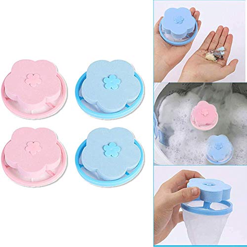 4 Pack Pet Hair Remover para la colada,Bola De Limpieza De Ropa, Depiladora de mascotas, Atrapador de pelos flotante para mascotas, Herramientas de Limpieza