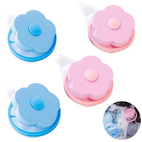 4 Pack Pet Hair Remover para la colada,Bola De Limpieza De Ropa, Depiladora de mascotas, Atrapador de pelos flotante para mascotas, Herramientas de Limpieza