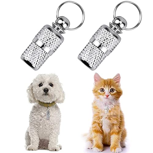 4 Piezas Etiquetas de Identificación de Mascotas, Placas de Identificación para Perros, Chapa Perro con Etiqueta de Dirección, Impermeable, Evita que las Mascotas se Pierdan