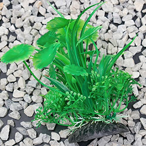 4 plantas de plástico para acuario, planta artificial de plástico para acuario, pecera, plantas de acuario, decoración de paisajes de acuario