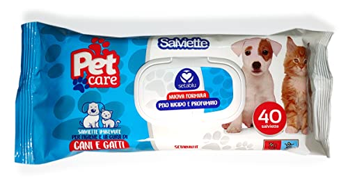 40 toallitas con clorexidina para el aseo de perros y gatos, toallitas limpiadoras higienizantes y desodorantes para la limpieza del pelo
