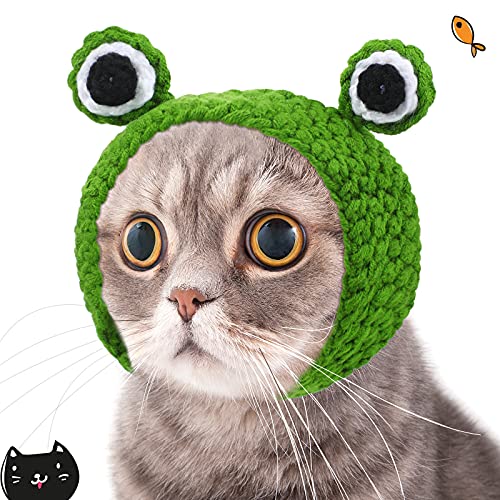 5 Sombreros para Gato Adorable Disfraz de Conejito con Orejas Sombrero de Rana Divertida Melena de León Banana Girasol Disfraz de Fiesta de Cachorro Gatito Accesorios de Halloween, 5 Estilos