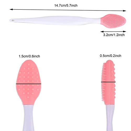 5 Unidades Cepillo de Dientes para Perros Kit Cepillos Dentales de Perro Silicona Suave de Doble Cara Cepillo de Dientes de Mango Largo Herramienta de Limpieza de Dientes para Perros Y Gatos