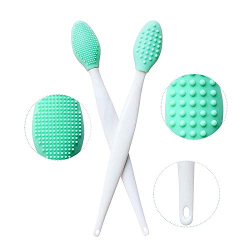 5 Unidades Cepillo de Dientes para Perros Kit Cepillos Dentales de Perro Silicona Suave de Doble Cara Cepillo de Dientes de Mango Largo Herramienta de Limpieza de Dientes para Perros Y Gatos