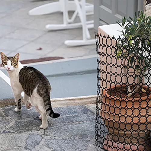5 unidades de plástico anti-gato red con pinturas, gato perro animal Spikes repelente de la estera disuasiva del gato alfombra anti gato interior gato disuasivo al aire libre Mat para el jardín, valla
