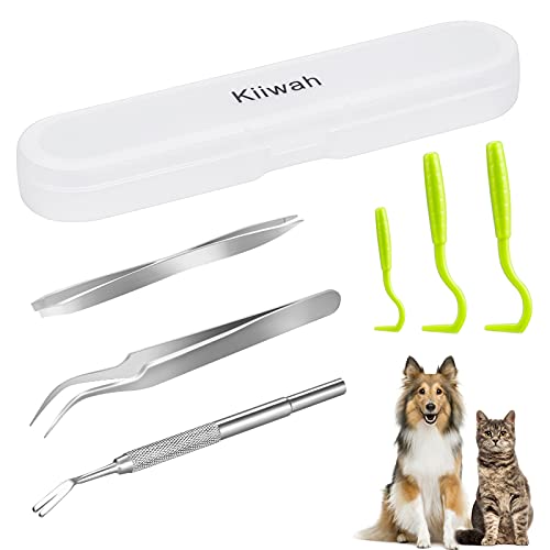6pcs Pinzas para Quitar Garrapatas para Perros y Gatos, Tick Remover Tweezer
